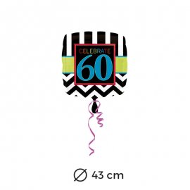 Palloncini 60 anni Chevron 43 cm